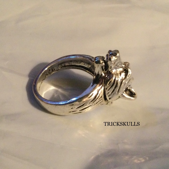 New Retro Wolf Head Poison Pill Secret Compartment Locket Ring 8 9 10 11 12 13 - Picture 6 of 9